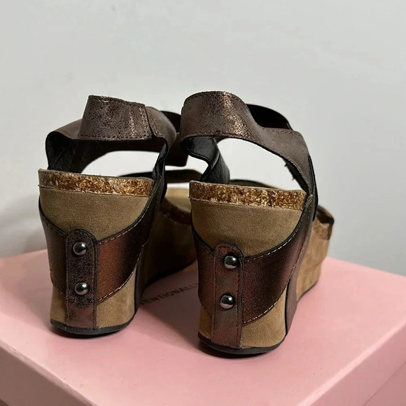 PIERRE DUMAS CHANTEL-2 Leopard Print Size 10M Wedge Sandals Womens New - Picture 5 of 10